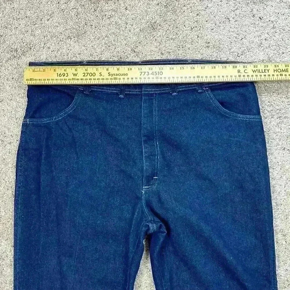 Wrangler Vintage Mens Regular Fit Classic Blue Denim Jeans - Picture 10 of 14